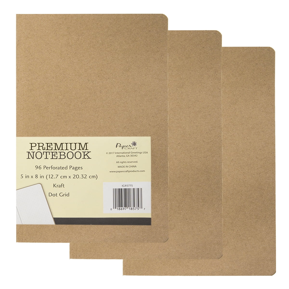 Paper Craft (3 Pack) Bullet Magazine Dot Grid Laptop computer Fixed Low 8x5 Perforated Brown 96 webpages photograph regarding Bullet Journal Dot Grid Printable named Paper Craft (3 Pack) Bullet Magazine Dot Grid Laptop Fastened Tiny 8x5 Perforated Brown 96 webpages